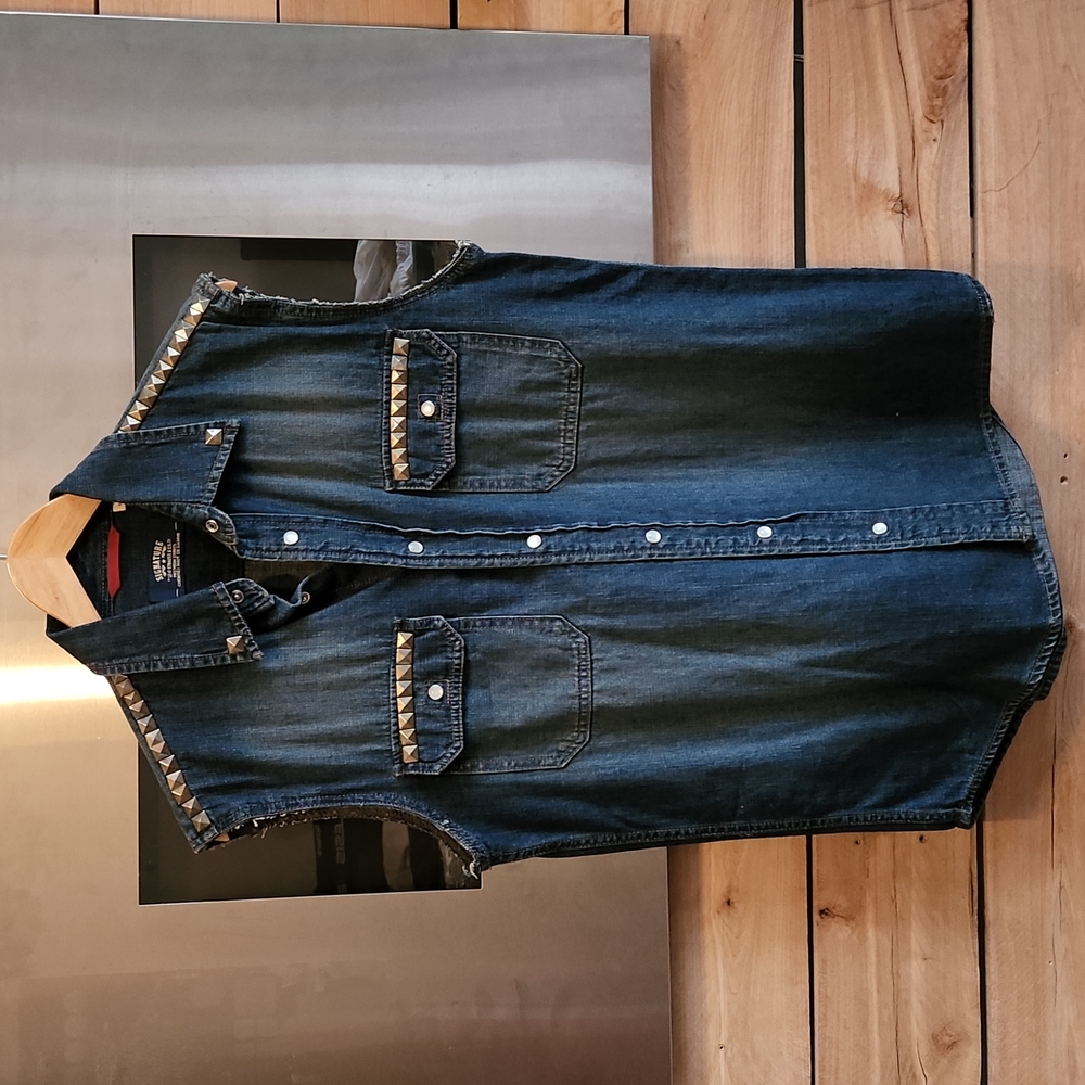 Levi Strauss Custom Hand Studded Denim Vest